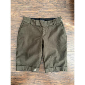 Y2K Low Rise Long Wool Shorts Fall 2007 Banana Republic Brown Size 4 Martin Fit
